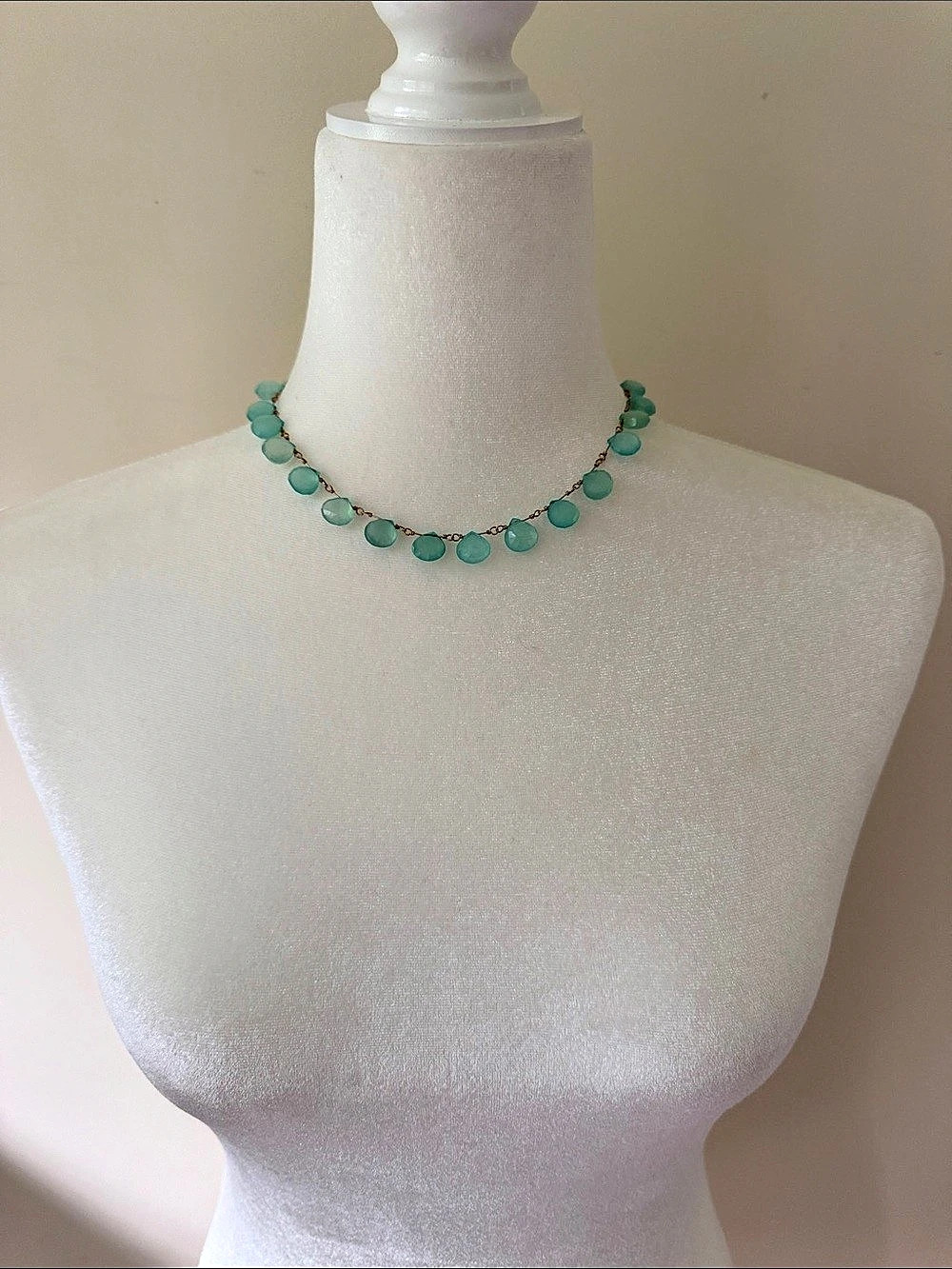 Women’s Light Blue Beaded Toggle Necklace Like New